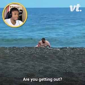 From swim trunks to birthday suit in just a matter of seconds 😂 | VT
