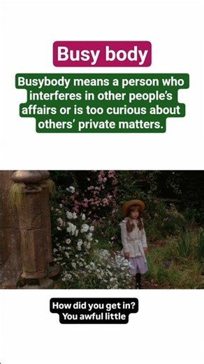 Busybody meaning in English | Advanced English Vocabulary|#shorts #englishlearning #spokenenglish