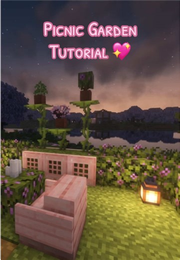 Create a Charming Picnic Garden in Minecraft