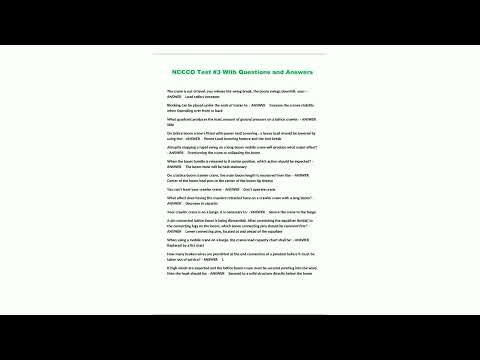 NCCCO Test 3 With Questions and Answers2659