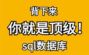 【首页推荐】2023年sqll数据库天花板教程（入门到精通），一定一定一定一定要来学习！