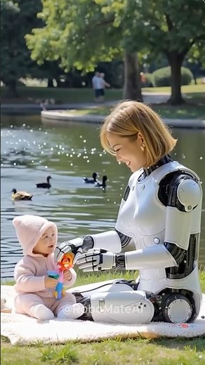 Robot Mom Takes Baby to the Park!
