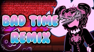 FNF Bad Time ( Natsuki Remix ) || Doki Cross Takeover V2 OST