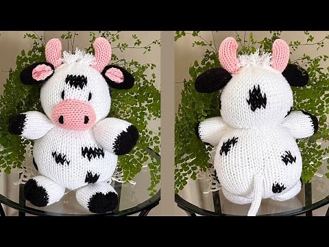 “Moo Moo” The Cow ~ Addi, Sentro, Circular Knitting