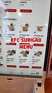 KFC Surigao Food Menu.. #KFCSurigao #kfcchicken #SurigaoCity #KFC #menu | Nicko Mosende Dingding
