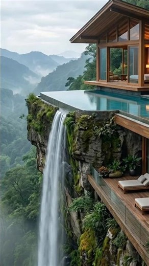 From Cliff to Dream Home 🏡 | 🌊Waterfall House Construction Timelapse