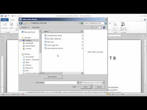 Using Mail Merge To Create Form Letters