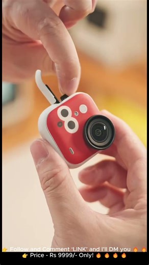 Tiny camera, epic shots 🎥🔥 Capture every adventure hands-free with this mini action cam