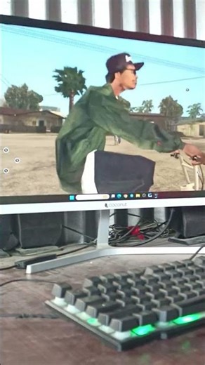 GTA San Andreas PC Gameplay 🔥 Handcam | Smooth No GPU 😱 #shorts #gta