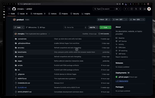 introducing https://t.co/92YeKAD5kMreplace "hub" with "inspect" on any github url and chat with any repo.- pi agent that runs in your browser.- just-bash with a VFS built on top of the github API- everything stays local. turns out pi + just-bash is all you need.cc @badlogicgames @cramforce