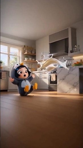 Gugu Gaga Spilled the Milk! 🥛😭 #shorts #gugugaga #penguin