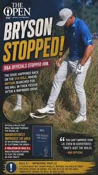 BREAKING: Bryson DeChambeau Hit with Controversial Penalty at The Open! #breakingnews #brysondechamb