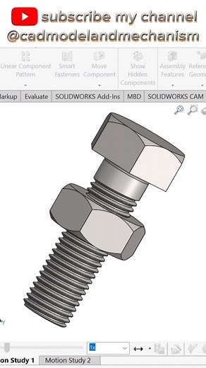 nut bolt  in solidworks nut bolt mechanism in solidworks mechanical mechanism#cad #solidworks #3d | Mechanic 3D | Facebook