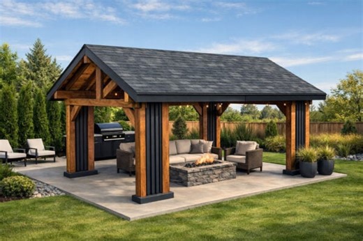 12x20 Modern Gazebo Plans