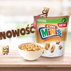 Nowe płatki NESTLÉ CINI MINIS CRAZYCRUSH są pełne pysznego cynamonowego nadzienia. Ten płatek nie mógł mu się oprzeć, a Ty? 🤔 | CINI MINIS