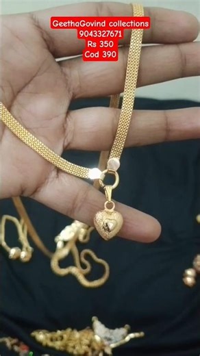 heart pendent short chain | Rs 350 #freeshipping #9043327671 #cod #trending #newreels #chain #viral