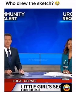 The news anchors struggled to keep straight faces when the missing dad’s sketch appeared on screen. It looked like a child had drawn it—wobbly lines, oversized eyes, and a round, goofy face that made him look more like a cartoon character than a real person. Everyone on set wondered how anyone could possibly recognize a real dad from something that simple. Then the actual photo of the missing dad appeared—and the anchors nearly lost it. Somehow, he looked almost exactly like the playful, childis