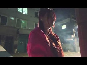 cute korean girl smoking spitting outdoor