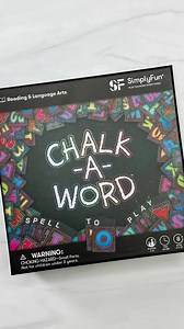 Take this interactive word game to all your summer parties! Let's play Chalk-A-Word- Spell words with the letter cards you draw and earn bonus points by adding letters to other players' words. Great for groups of 2-5 players, ages 8+. Click the link to shop: https://bit.ly/chalkaword-fb | SimplyFun | Facebook