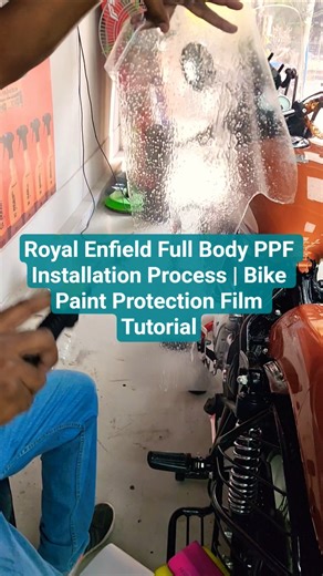 Royal Enfield Full Body PPF Installation Process | Bike Paint Protection Film Tutorial #royalenfield