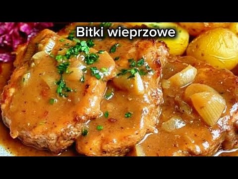 Bitki wieprzowe w sosie własnym - delikatne, mięciutkie i rozpływające się w ustach - PYCHOTKA!😋🥰