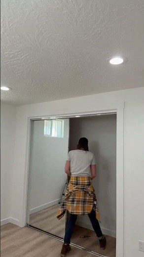 Installing Mirrored Bypass Closet Doors #shorts #short