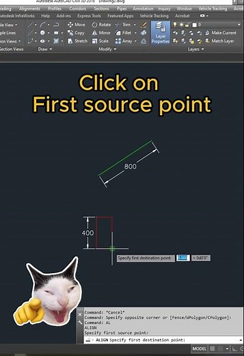 Stop Moving and Rotating! Use ALIGN in AutoCAD 📐 #autocad #cadtips #autocad #Move #rotate #scale