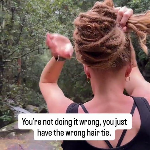 You're not doing it wrong, you just have the wrong hair tie. How to do a simple dread bun #dreads