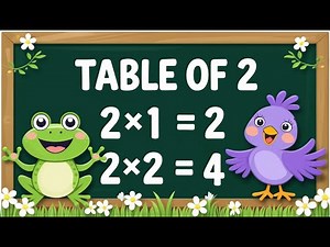 Table of 2 for Kids | Learn Table of 2 with Rhyme | Multiplication Tables for Kids