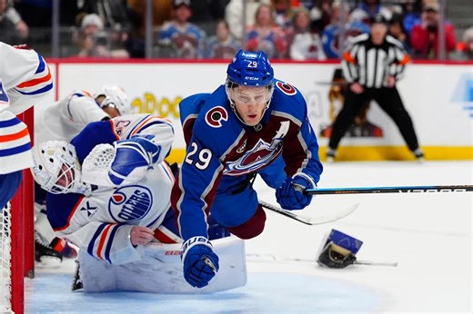 Social Media Outraged Over Nathan MacKinnon's Ejection For Hitting Oilers' Connor Ingram