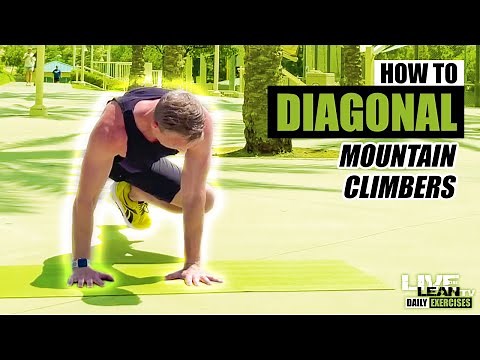 How To Do DIAGONAL MOUNTAIN CLIMBERS | Exercise Demonstration Video and Guide