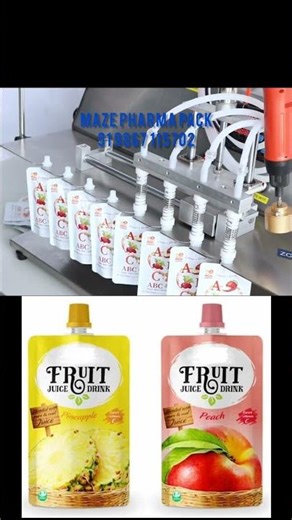 spout pouch juice filling capping machine, spout pouch juice filling, spout pouch juice packing.