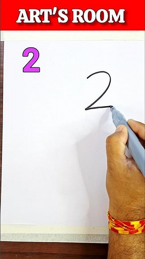 How To Draw Killer Whale Orca With Number 2 | Easy Drawing Tricks With Number 2 #shorts