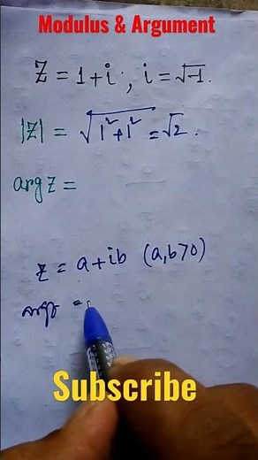 Modulus & Argument of (1 + i )┃ Complex Numbers ┃#complexnumbers #maths