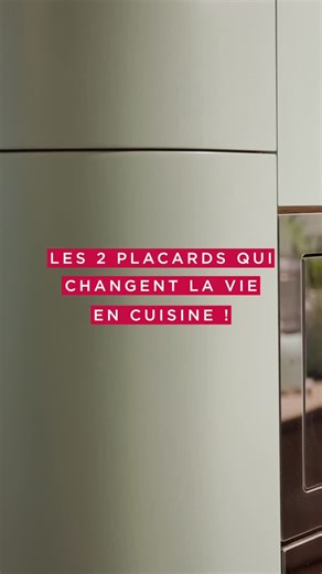Quand vos placards transforment votre quotidien ! 🔹 Placard d’angle : chaque recoin devient exploitable pour optimiser l’espace. 🔹 Placard en hauteur : tout est à portée de main en un simple geste. Design épuré, gestes fluides, technologie invisible… votre cuisine devient un vrai terrain de jeu du quotidien. Suivez-nous pour découvrir d’autres astuces et rendre votre cuisine pratique ! #CuisinePlus #CuisineInnovante #LifestyleCuisine #DesignCuisine #ConfortQuotidien #MaisonInspirant | Cuisine 