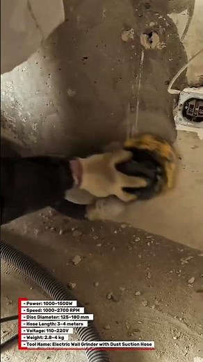 Dust-Free Wall Grinder – Smooth Concrete Surface Preparation!