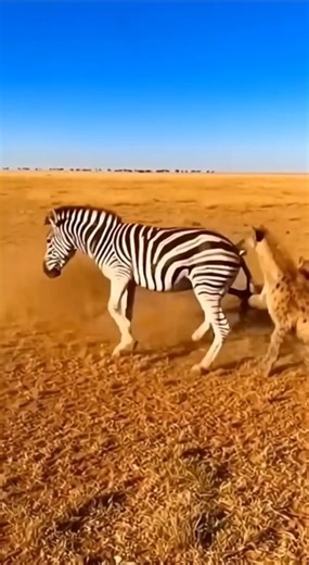 Wild Realm AI | Zebra Lands a Perfect Kick on Hyena 🦓🐺
