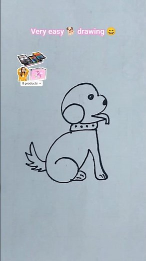 dog drawing easy/ how to draw a dog step by step/ easy drawing ideas for beginners #easydrawing #art