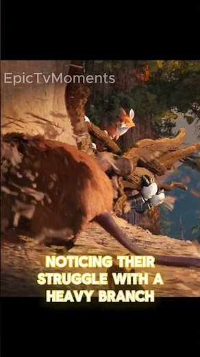 Roz’s Connection with Nature: The Beaver Scene from movie The Wild Robot 💛💛