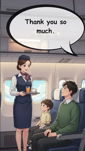 ✈️ Easy English on a Plane –Talking to Flight Attendants | Simple English Conversation for Travelers