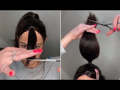 How to Easy Way Cut chunky layers at home | DIY Quick Layered Long Haircut