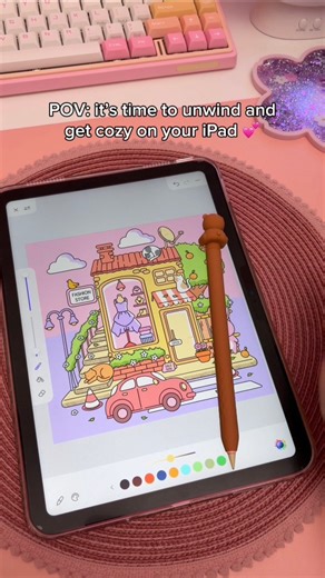 829K views · 10K reactions | getting cozy on my iPad ☕️ Using Pigment app on my iPad with the Apple Pencil  ️ #ipad #applepencil #ipaddrawing #ipadapps #asmr #ipadart #coloringapp #coloring #colorwithme #ipadaccessories #pigmentapp | HappyDownloads | Facebook