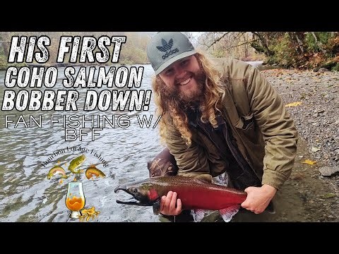 Bobbers Down! Taking Fan Bank Fishing For His FIRST COHO |Washington state Salmon|