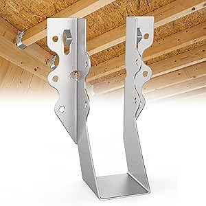 25 pcs 2x6 Joist Hanger,LU26 20 Gauge Galvanizing Face Mount Joist Hangers for Wood,Hurricane Tie for Rafter Fits Truss Connectors.Rafter Hangers 2x6 Great for Floor Deck and Ceiling Joists