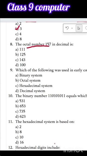 MCQs 💡 | 9th Class Computer +study motivation#shorts"