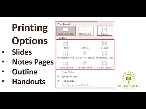 PPT 2016 Printing Options