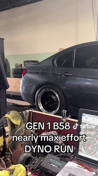 Gen 1 B58 Dyno Run Mods - DAW Ultraflow Stage 2 HPFP Port Injection 750cc injectors PCV Del Intake 3in Custom Exhaust Upgraded Heat Exchanger Custom e70 tune Custom Trans Tune #racing #fyp #foryoupage #foryou #streetracing #mexico #dyno #dynotune #carsoftiktok #bmw #340 #b58 #slo #money #fypツ♡