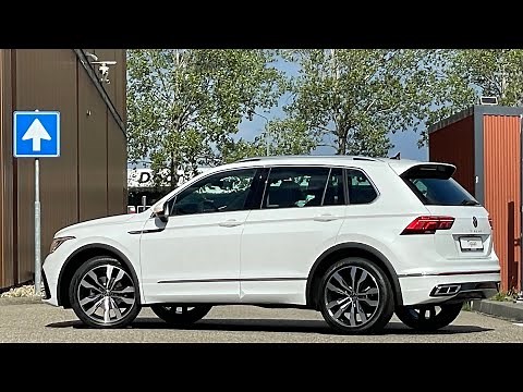 Volkswagen NEW Tiguan R-line 2022 in 4K Oryx White Pearl 20 inch Suzuka Walk around & detail