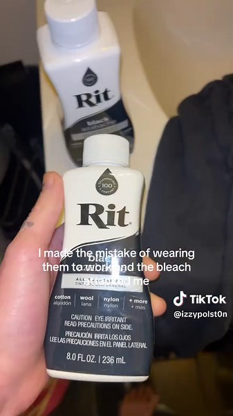 How to Fix Bleach Stains on Black Clothes