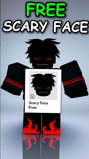 😨FREE SCARY FACE ON ROBLOX! #roblox #freeitemsroblox #freefaceroblox